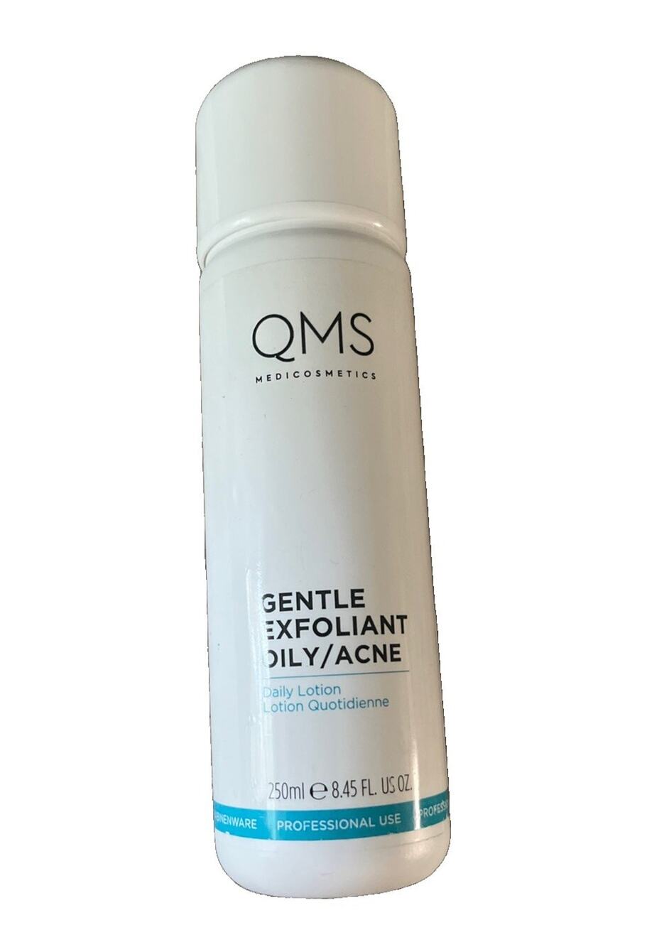 Large size 250 ml QMS Gentle Exfoliant Oily/Acne 8.45 fl oz